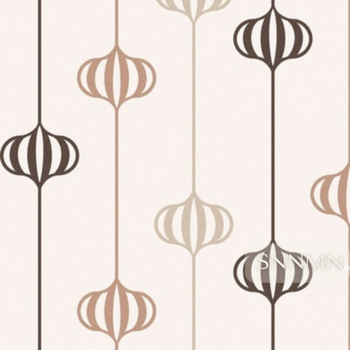 Art-Deco-Emergent-Ogee-Oatmeal-Terracotta-Rose-Walnut-Pattern-by-SunnaMani-fabric & wallpaper sample